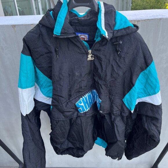 Vintage Rare 90s San Jose Sharks Starter 1/2 Zip Jacket Pullover Puffer- Size XL - Picture 4 of 7